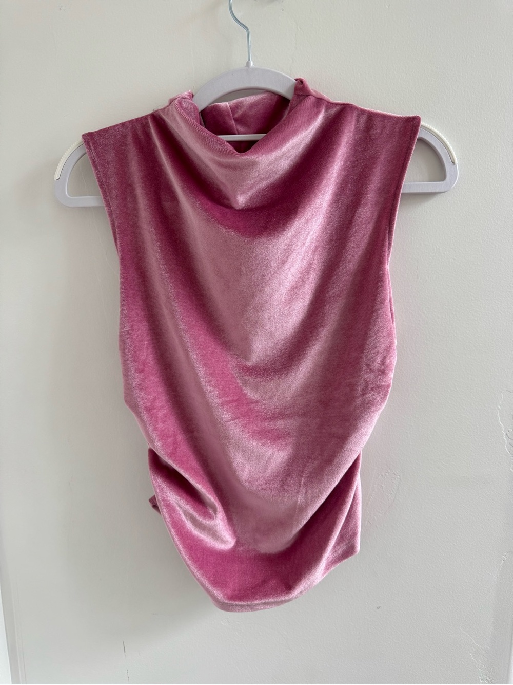 a new day Velvet Sleeveless Mock Neck Camisole - Rose Pink